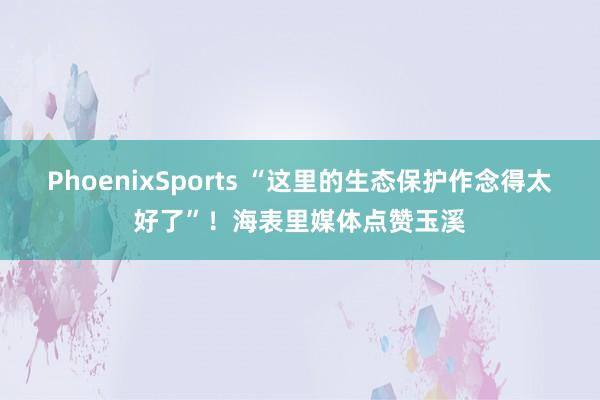 PhoenixSports “这里的生态保护作念得太好了”！海表里媒体点赞玉溪