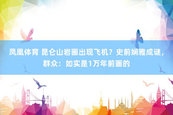 凤凰体育 昆仑山岩画出现飞机？史前娴雅成谜，群众：如实是1万年前画的