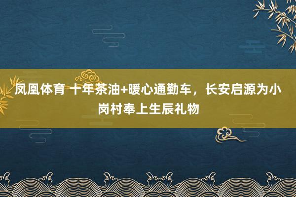凤凰体育 十年茶油+暖心通勤车，长安启源为小岗村奉上生辰礼物