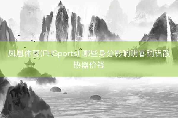 凤凰体育(FHSports) 哪些身分影响明睿铜铝散热器价钱